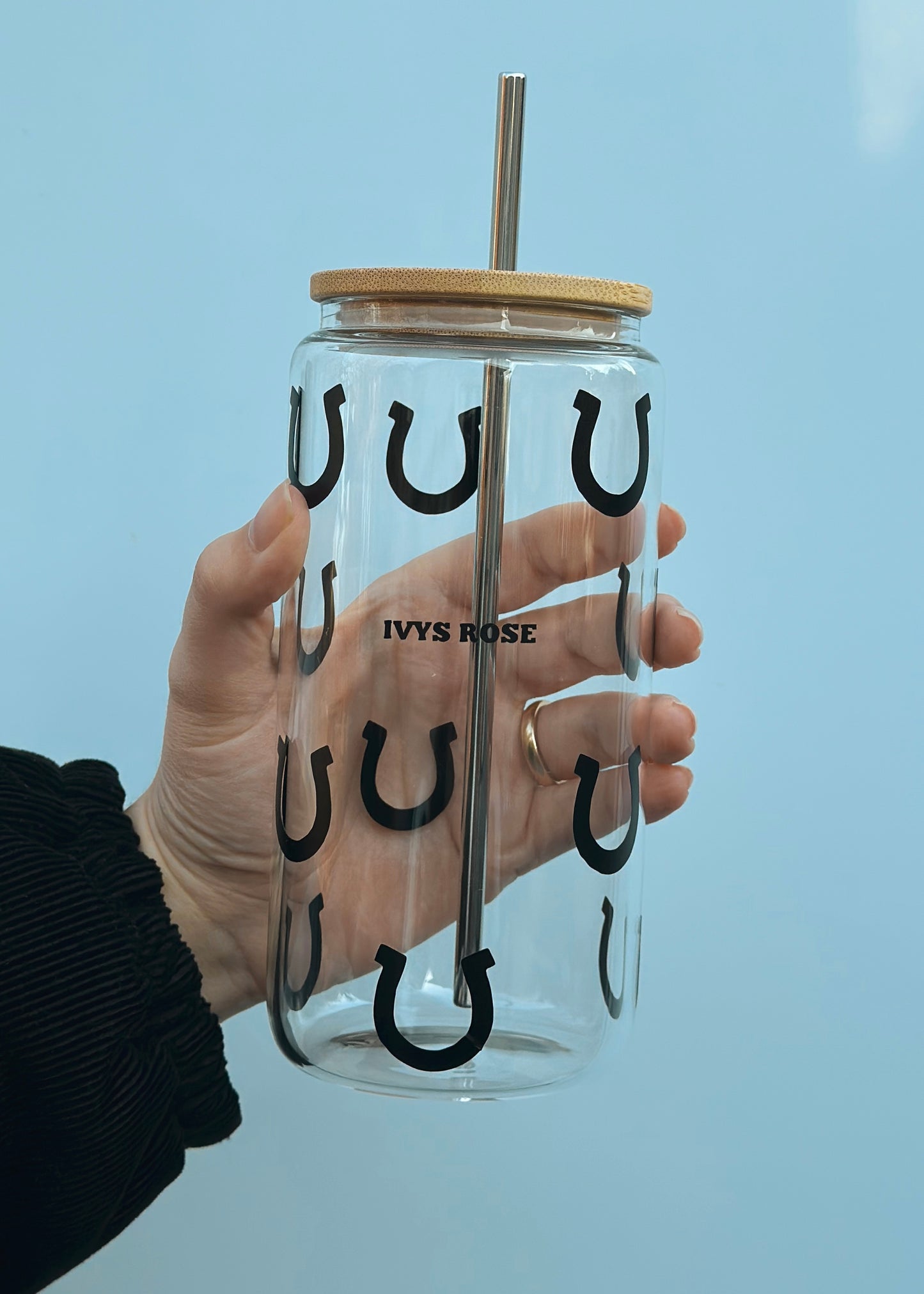 Lucky Little Horseshoes Glass Cup