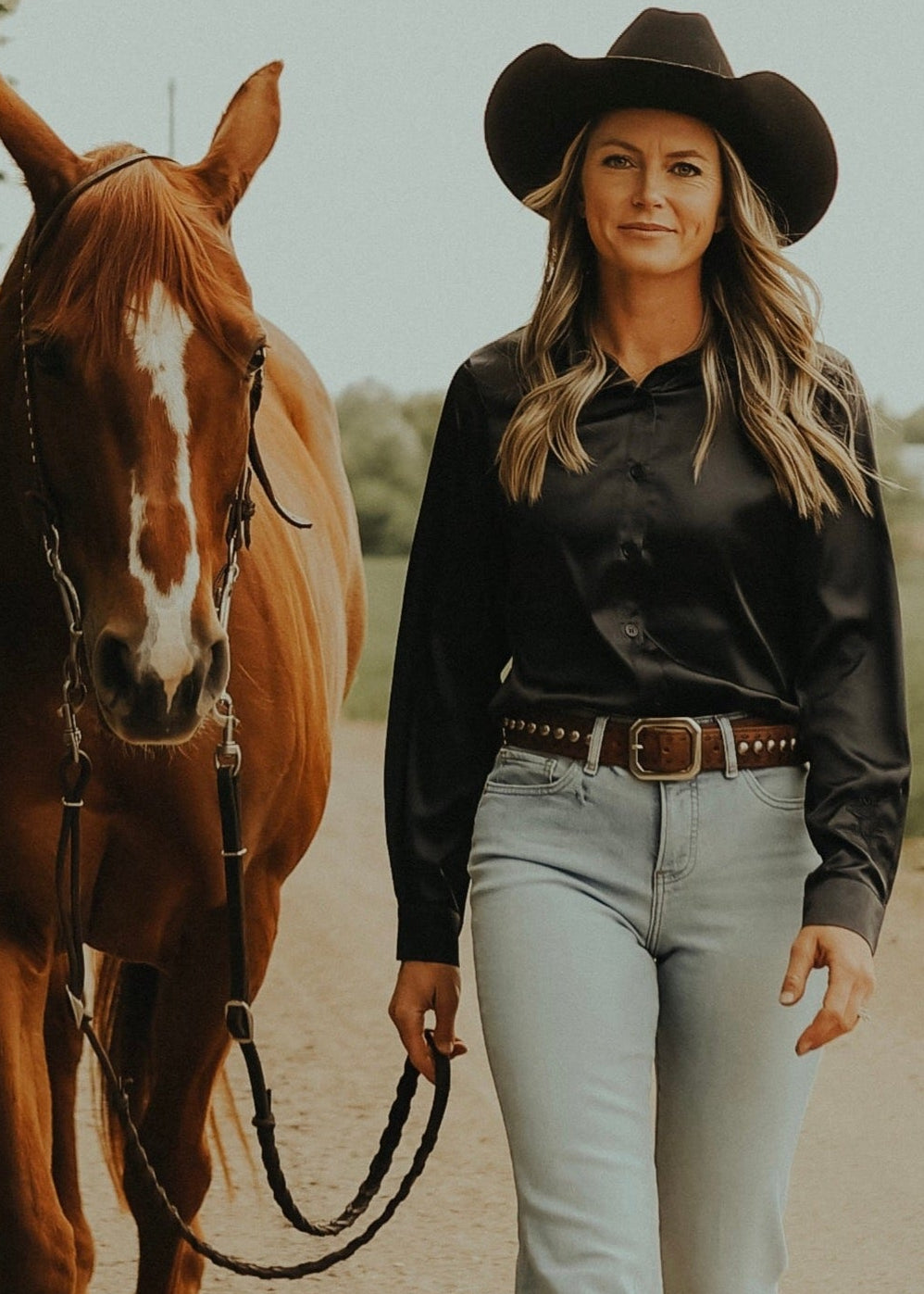 Meowdy Satin Rodeo Shirt