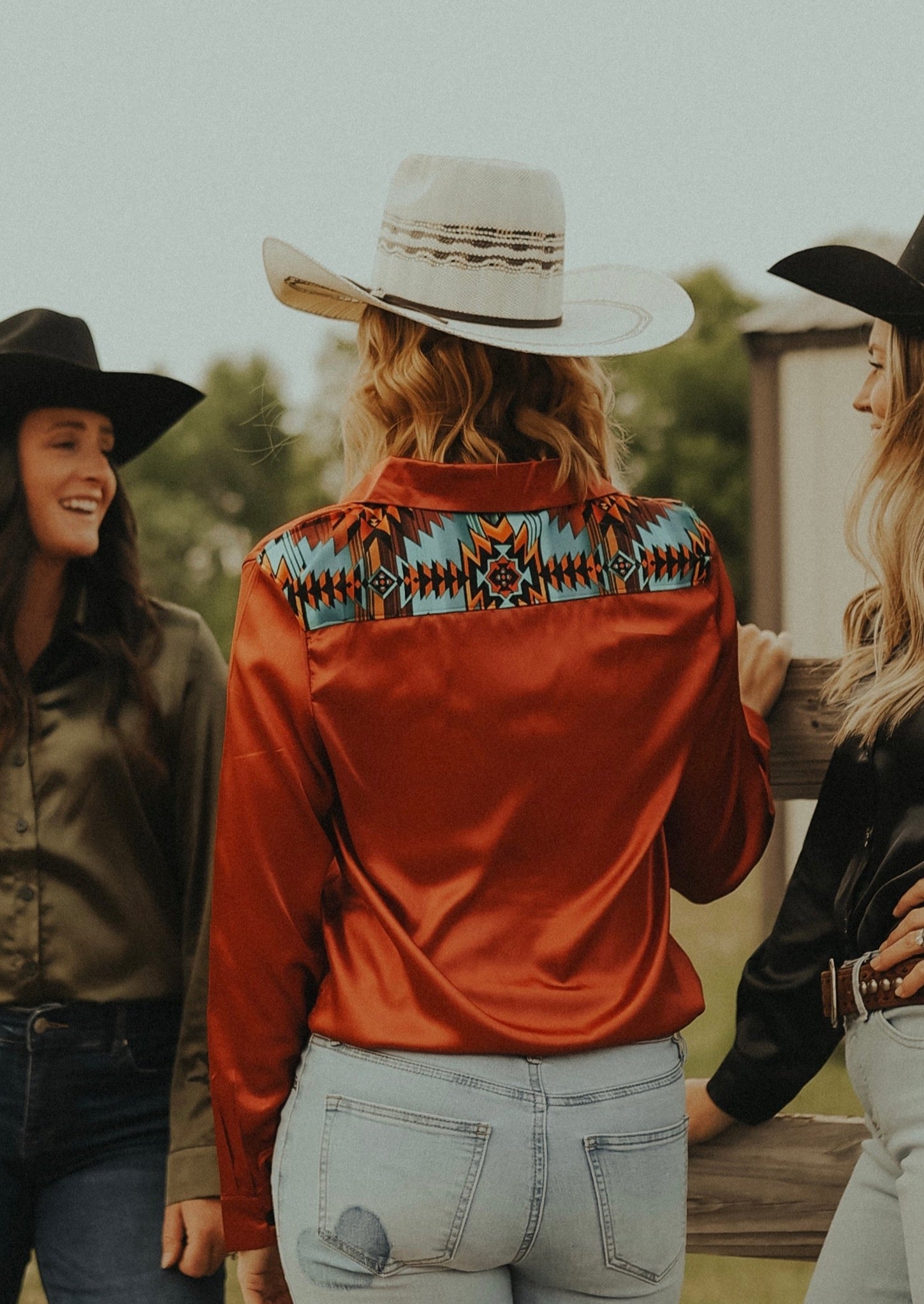 Southwest Rust Satin Rodeo Shirt – Ivys Rose